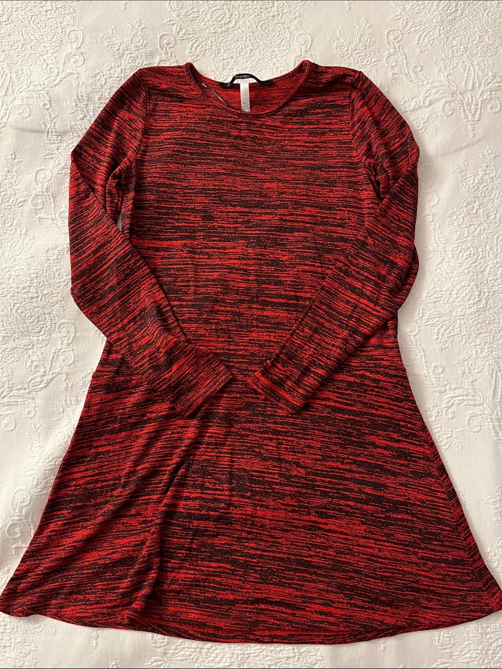 Red Spacedye Tunic Dress